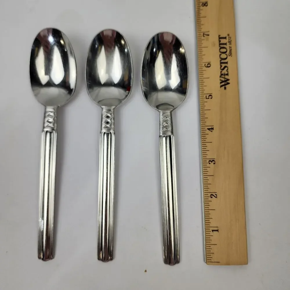 3 Pfaltzgraff Crossroads Stainless Steel Tablespoons 7